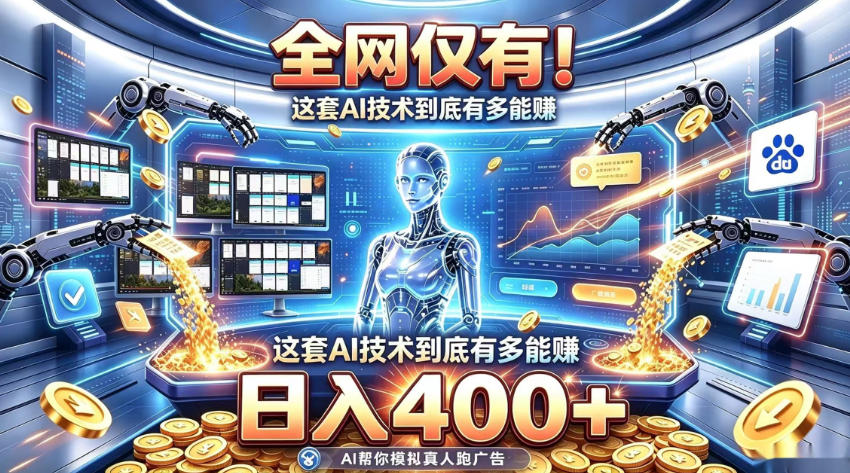 全网仅有！这套AI技术到底有多能賺，日入400+，无需人工干预，实现真正被动变现【揭秘】-蜗牛学社