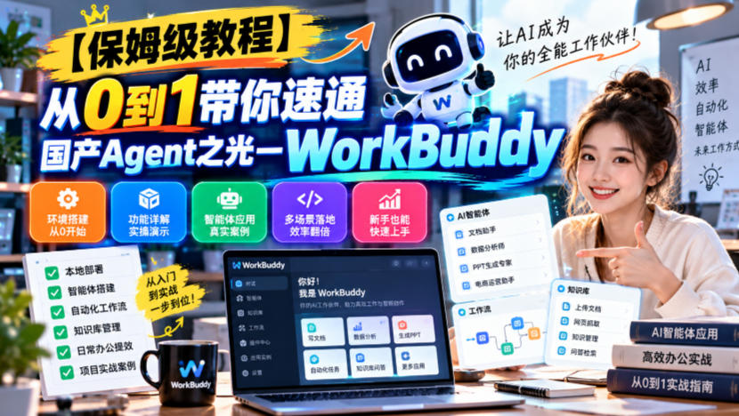 【保姆级教程】从0到1带你速通国产Agent之光—WorkBuddy【文档】-蜗牛学社